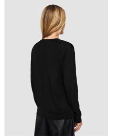 JOSEPH 【洗える】スーパーファインコットンシルク　ラウンドネックニット