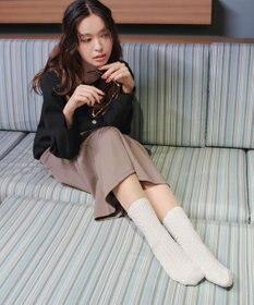 Tiaclasse ケーブル柄編みソックス