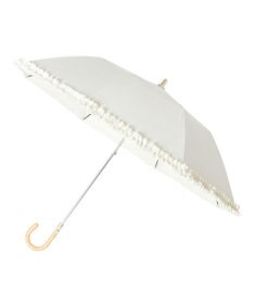 MOONBAT ランバン オン ブルー 晴雨兼用日傘 折りたたみ傘 ドビー×フリル 遮光 遮熱 UV