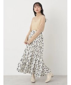 earth music&ecology ジャガードシャーリングシアートップス