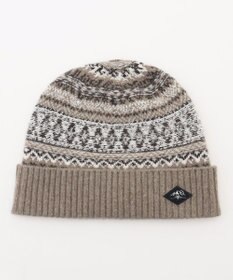 JOSEPH ABBOUD MOUNTAIN ラム×モールジャカード ニットキャップ