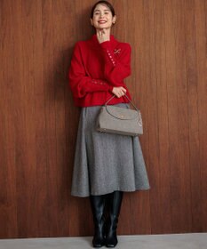 組曲 スエードライク トップハンドルバッグ