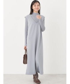 earth music&ecology ＳＥＴ２点Ｖネックジャンスカ＋ハイネックニット