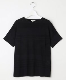 自由区 【UVカット・洗える】クレープストレッチボーダー ニット