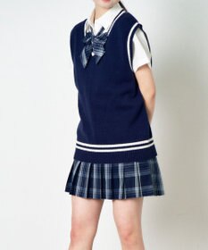 WEGO 【SCHOOLITEM】ラインスクールニットベスト