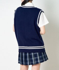 WEGO 【SCHOOLITEM】ラインスクールニットベスト