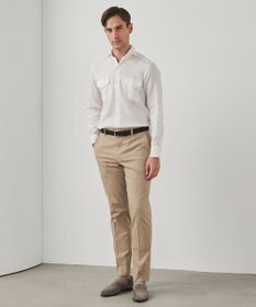 GOTAIRIKU 仕事で着られる綿パン【吸水速乾/ストレッチ/折り目加工】クールマックスコットンパンツ_ノータック（25年モデル）