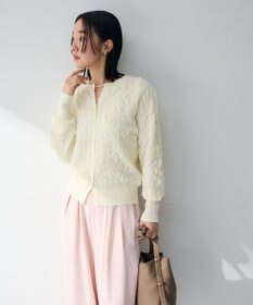 Green Parks 表面感ニットカーディガン