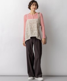 23区 リネンレーヨンストレッチ ワイドパンツ