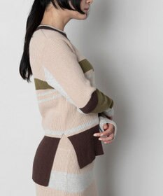TRICOTE ボーダーリブセーター