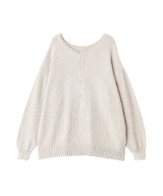 YECCA VECCA 2wayヘンリーネックルーズニット