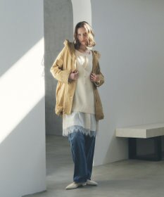 YECCA VECCA 2wayヘンリーネックルーズニット