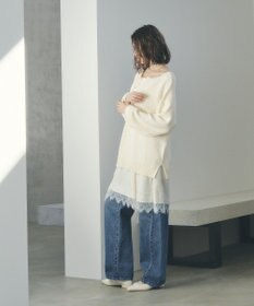 YECCA VECCA 2wayヘンリーネックルーズニット