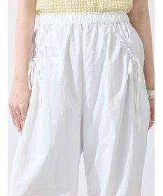 earth music&ecology サイドリボンラインパンツ（Ｏｆｆ　Ｗｈｉｔｅ）