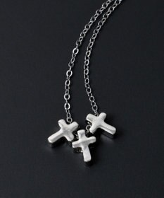 WEGO M立体モチーフ3連ネックレス