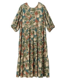 Green Parks ■ＥＳＣＡＲ　フラワーＭＩＸｐｔティアードワンピース