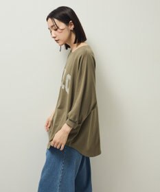 Green Parks ７分袖ミニ裏毛ドルマンロゴプルオーバー