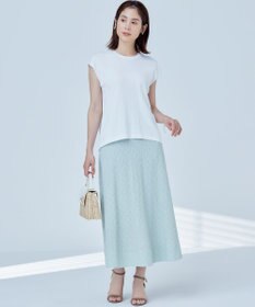 組曲 【2SET・WEB限定】フラワーレース5分袖ツイン ニット