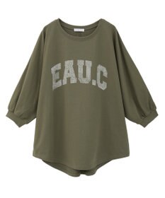 Green Parks ７分袖ミニ裏毛ドルマンロゴプルオーバー