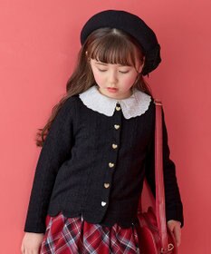 ANY KIDS ふくれ ジャガード カーディガン