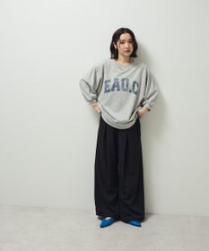 Green Parks ７分袖ミニ裏毛ドルマンロゴプルオーバー