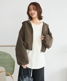 Green Parks ７分袖ミニ裏毛ドルマンロゴプルオーバー