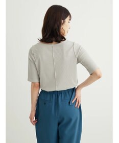 Green Parks ５分袖カットリブプルオーバー