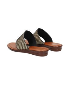 INTER-CHAUSSURES 【ITALIAN SHOEMAKERS】センターラインストーントングサンダル
