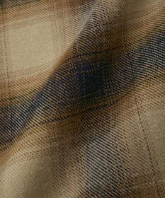 Green Parks ネルチェックフードシャツ