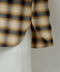 Green Parks ネルチェックフードシャツ