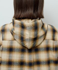 Green Parks ネルチェックフードシャツ