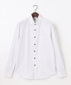 JOSEPH ABBOUD 【綿100％・ストレッチ】コンフォートジャージープリントシャツ