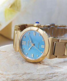 CITIZEN 【生命力あふれる美しい水（AQUA）を表現した限定モデル】電池交換不要 光発電エコ・ドライブ ROUND Collection EM1133-85L