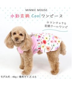PET PARADISE 犬の服 春夏 ひんやり クール 接触冷感 虫よけ ディズニー ミニーマウス 花柄ワンピース 【小型犬】