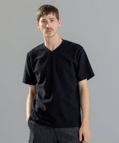 JOSEPH HOMME メランジリップル　Vネックカットソー