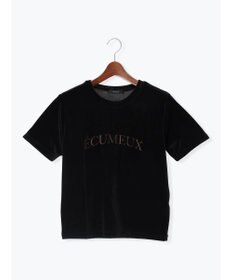 Te chichi シアーベロアロゴ刺繍Tシャツ