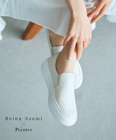 Pointer 【浅見れいなさん×Pointerコラボ】日本製 本革スリッポン