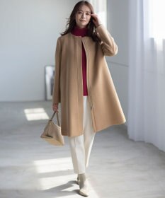 組曲 【WEB限定】ウールモッサ フーデットロングコート