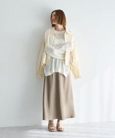 YECCA VECCA ボリュームギャザーデザインZIPブルゾン