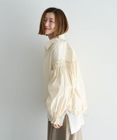 YECCA VECCA ボリュームギャザーデザインZIPブルゾン