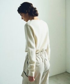 GRACE CONTINENTAL エンブレム刺繍ニットトップ