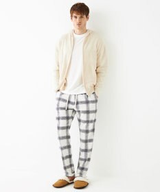 JOSEPH ABBOUD MOUNTAIN 【SPACE／UNISEX】フランネルジャージーブロック パンツ