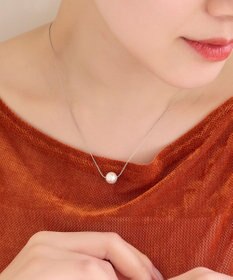 Phoebe 【金属アレルギー対応】ワントップパールネックレス　シルバー/サージカルステンレス
