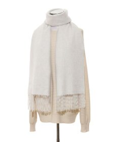 MOONBAT 【洗えるカシミヤ】FURLA カシミヤ100％ 無地ビッグマフラー／幅50cm