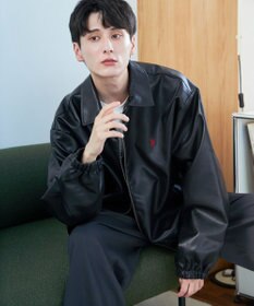 WEGO 【ユニセックス着用ITEM/MLサイズ展開】USPOLOフェイクレザージャケット