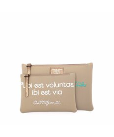 A.D.M.J. 【魔法の様に軽い】マジックライトコード刺しゅうフラットポーチ2セット(S・M)