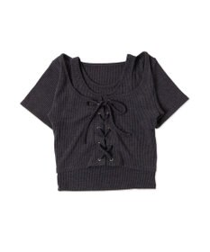 WEGO レイヤードレースアップトップス