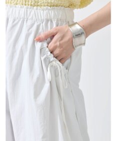 earth music&ecology サイドリボンラインパンツ（Ｏｆｆ　Ｗｈｉｔｅ）