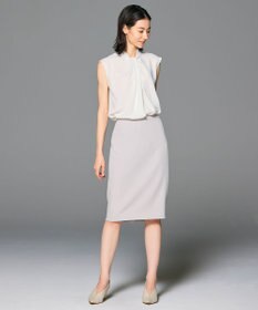 BEIGE， 【L-size】ANITA / ノースリーブタックブラウス