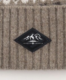 JOSEPH ABBOUD MOUNTAIN ラム×モールジャカード ニットキャップ
